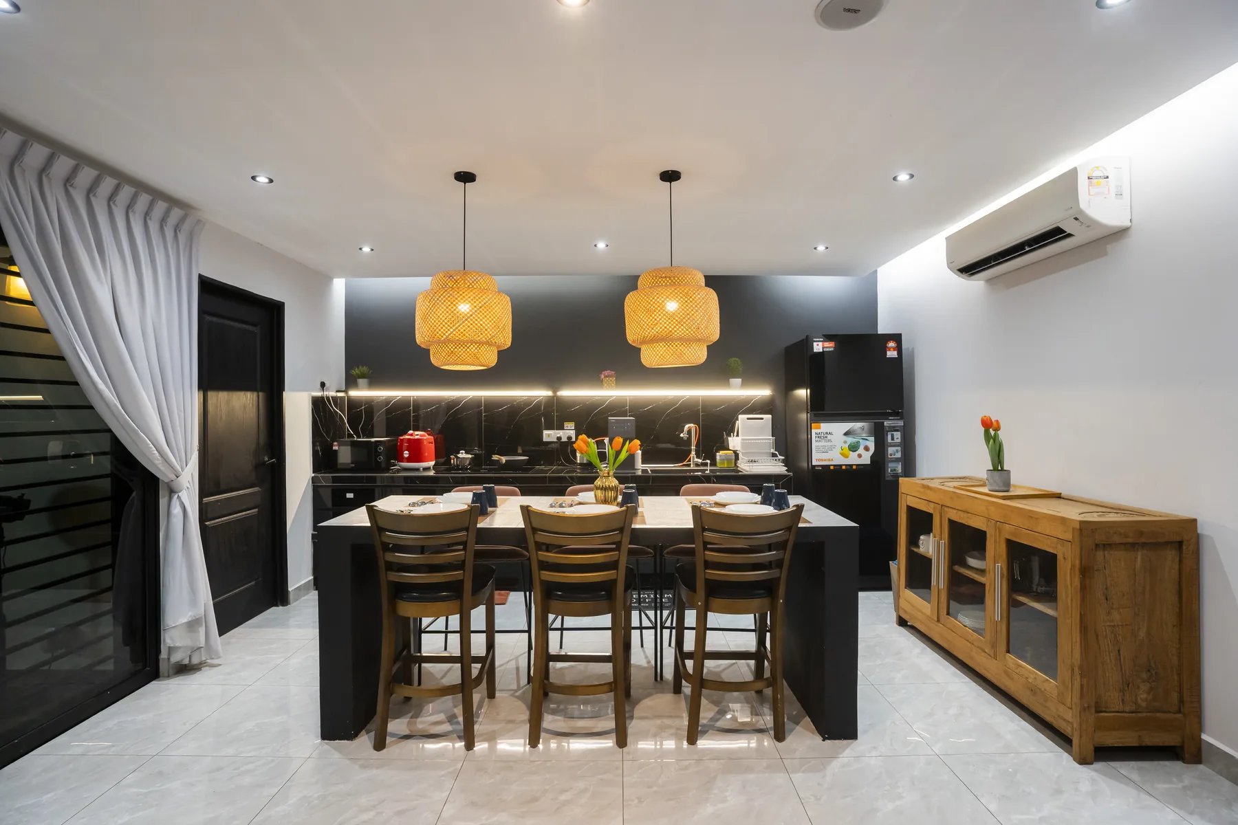 Dining and kitchen